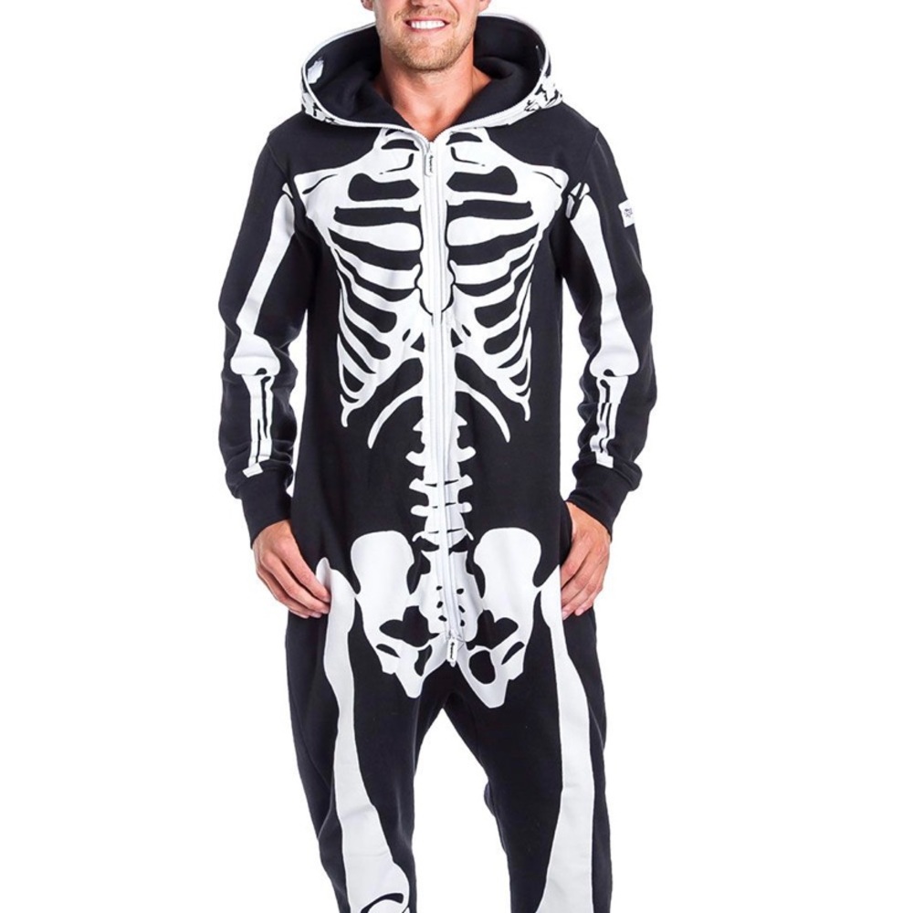 Tipsy Elves men XL skeleton onesie Halloween costume